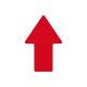 ZNAK PODŁOGOWY STRAIGHT ARROW czerwony