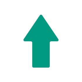 ZNAK PODŁOGOWY STRAIGHT ARROW zielony