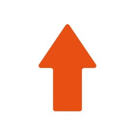 ZNAK PODŁOGOWY STRAIGHT ARROW pomarańczowy