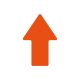 ZNAK PODŁOGOWY STRAIGHT ARROW pomarańczowy