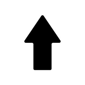 ZNAK PODŁOGOWY STRAIGHT ARROW czarny