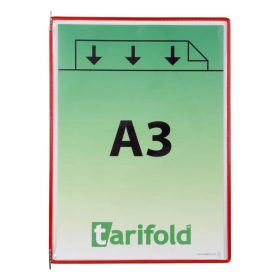   Tablica ekspozycyjna A3, czerwona, pionowa, otwierana od góry
