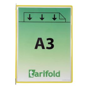   Tablica ekspozycyjna A3, żółta, pionowa, otwierana od góry