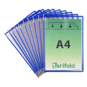   Tablica ekspozycyjna A4, niebieska, pionowa, otwierana od góry