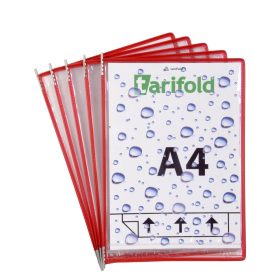   Wodoodporna tablica ekspozycyjna A4 czerwona, otwarte dno z zamknięciem na kielnię