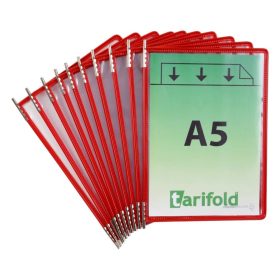   Tablica ekspozycyjna A5, czerwona, pionowa, otwierana od góry