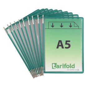   Tablica ekspozycyjna A5, zielona, pionowa, otwierana od góry