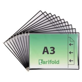   Tablica ekspozycyjna A3, czarna, pozioma, otwierana na zewnątrz