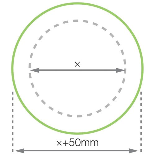 GEToolbox® Punkt kształt 'ExtraLife floor marking' protected film 50 mm