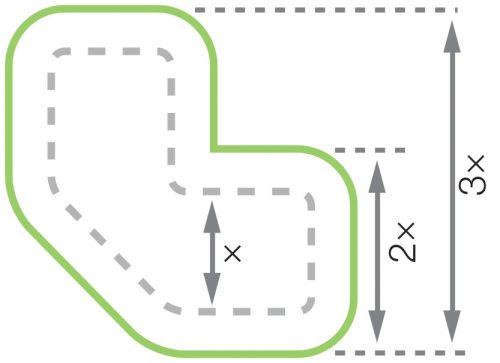GEToolbox® L kształt 'ExtraLife floor marking' protected film 100 mm