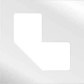   GEToolbox® L kształt Masywne znakowanie podłóg 50 mm BIAŁY