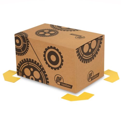 GEToolbox® L kształt Masywne znakowanie podłóg 50 mm BIAŁY