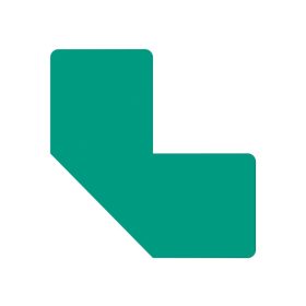   GEToolbox® L kształt Masywne znakowanie podłóg 50 mm ZIELONY