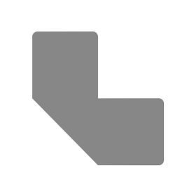   GEToolbox® L kształt Masywne znakowanie podłóg 50 mm SZARY