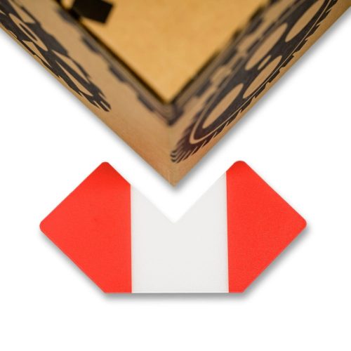 GEToolbox® L kształt Elastyczne znakowanie podłóg  50 mm BIAŁY-ŻÓŁTY