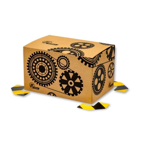 GEToolbox® L kształt Elastyczne znakowanie podłóg  50 mm BIAŁY-CZERWONY