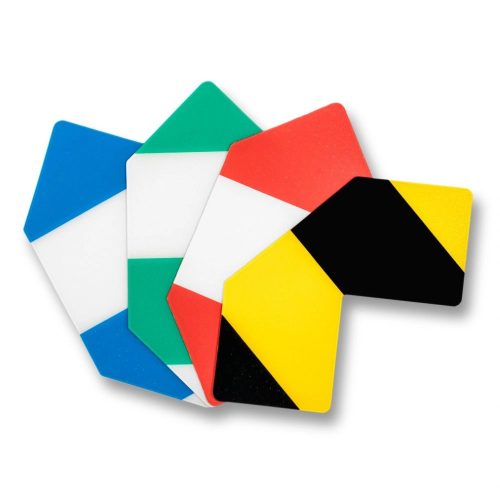 GEToolbox® L kształt Masywne znakowanie podłóg 75 mm BIAŁY-NIEBIESKI