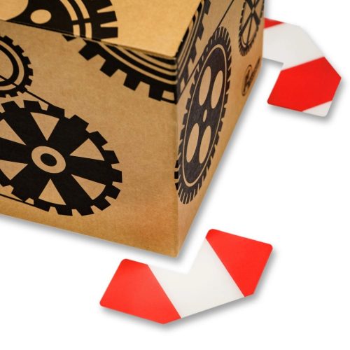 GEToolbox® L kształt Masywne znakowanie podłóg 50 mm BIAŁY-ZIELONY