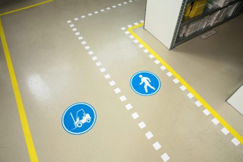 GEToolbox® Quadrant kształt Masywne znakowanie podłóg 50 mm ZIELONY