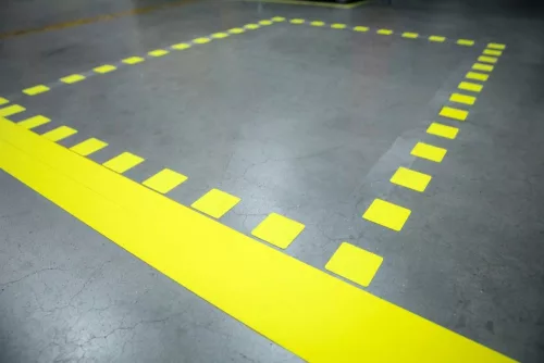 GEToolbox® Négyzet Alakú Flexibilis padlójelölés 50 mm SIGNAL KÉK RAL 5005