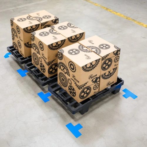 GEToolbox® T kształt Masywne znakowanie podłóg 50 mm BIAŁY