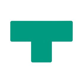   GEToolbox® T kształt Masywne znakowanie podłóg 50 mm ZIELONY