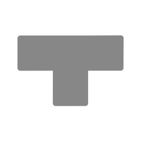   GEToolbox® T kształt Masywne znakowanie podłóg 50 mm SZARY