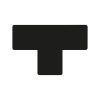 GEToolbox® T kształt Elastyczne znakowanie podłóg  50 mm CZARNY
