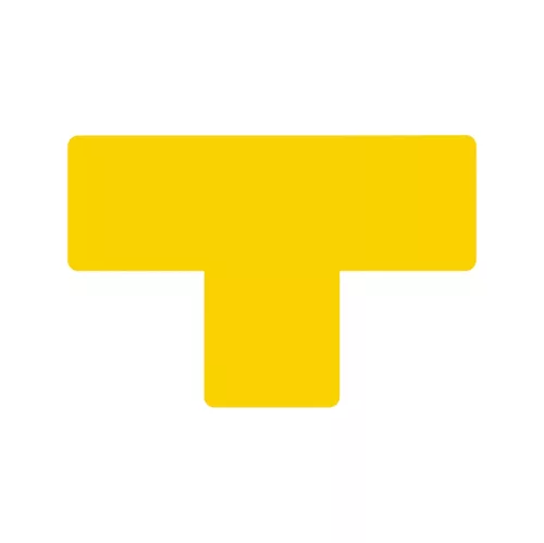 GEToolbox® T Alakú padlójelölő 50 mm TRAFFIC SÁRGA RAL1023