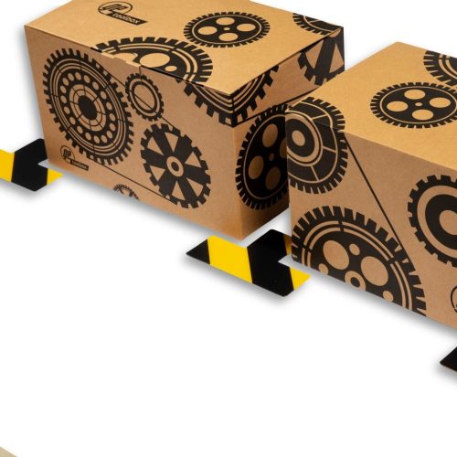 GEToolbox® T kształt Masywne znakowanie podłóg 75 mm BIAŁY-ZIELONY