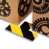 GEToolbox® T kształt Elastyczne znakowanie podłóg  100 mm ŻÓŁTY-CZERWONY