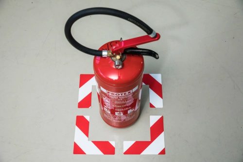 GEToolbox® Długi L kształt Elastyczne znakowanie podłóg  100 mm BIAŁY-ZIELONY