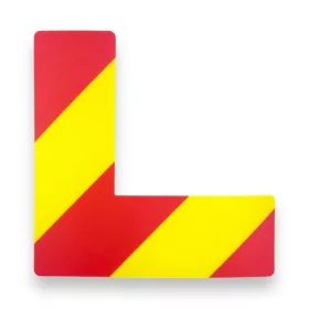   GEToolbox® Długi L kształt Elastyczne znakowanie podłóg  100 mm ŻÓŁTY-CZERWONY