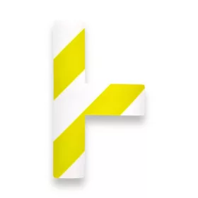   GEToolbox® Długi T kształt Elastyczne znakowanie podłóg  100 mm BIAŁY-ŻÓŁTY