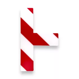   GEToolbox® Długi T kształt Elastyczne znakowanie podłóg  100 mm BIAŁY-CZERWONY