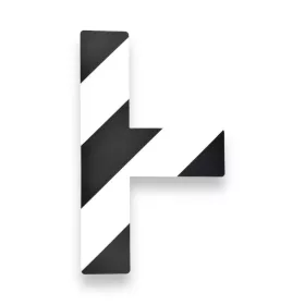   GEToolbox® Długi T kształt Elastyczne znakowanie podłóg  100 mm BIAŁY-CZARNY