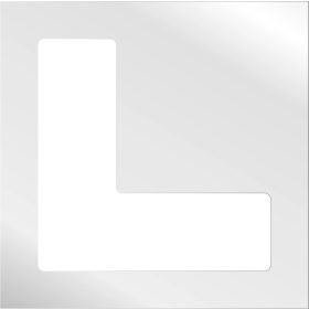   GEToolbox® L kształt długi Masywne oznakowanie podłogi 75 mm BIAŁY