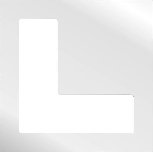 GEToolbox® L kształt długi Masywne oznakowanie podłogi 50 mm BIAŁY