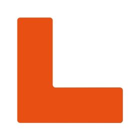   GEToolbox® L kształt długi Masywne oznakowanie podłogi 50 mm pomarańczowy