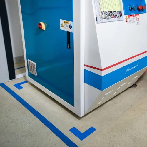 GEToolbox® Długi L kształt Elastyczne znakowanie podłóg  25 mm pomarańczowy