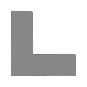   GEToolbox® L kształt długi Masywne oznakowanie podłogi 75 mm SZARY