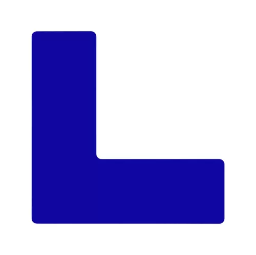 GEToolbox® Hosszú L Alakú Flexibilis padlójelölés 75 mm SIGNAL KÉK RAL 5005