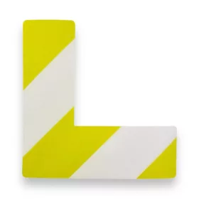   GEToolbox® Długi L kształt Elastyczne znakowanie podłóg  50 mm BIAŁY-ŻÓŁTY