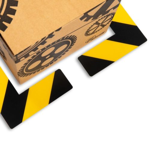 GEToolbox® Długi L kształt Elastyczne znakowanie podłóg  50 mm ŻÓŁTY-CZARNY