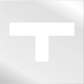   GEToolbox® T kształt długi Masywne oznakowanie podłogi 75 mm BIAŁY