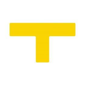   GEToolbox® T kształt długi Masywne oznakowanie podłogi 75 mm ŻÓŁTY