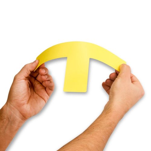 GEToolbox® T kształt długi Masywne oznakowanie podłogi 50mm ŻÓŁTY