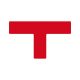 GEToolbox® T kształt długi Masywne oznakowanie podłogi 50mm CZERWONY