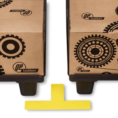 GEToolbox® T kształt długi Masywne oznakowanie podłogi 50mm pomarańczowy