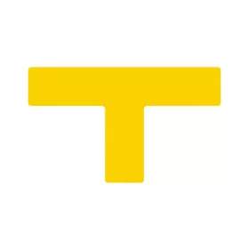   GEToolbox® Hosszú T Alakú Flexibilis padlójelölés 50mm TRAFFIC SÁRGA RAL1023